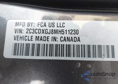 2021 Dodge Charger Scat Pack Rwd из США, поврежденный, VIN 2C3CDXGJ8MH511230